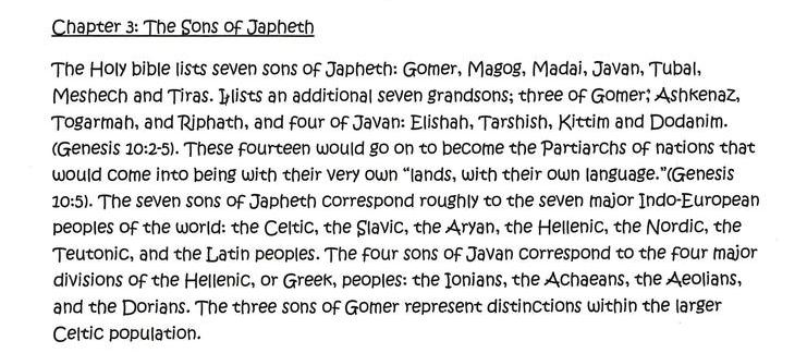 Chapter 3: The Sons of Japheth