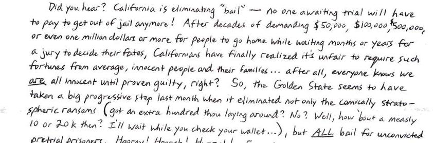 California's Fabulously Progressive New Get Out Of Jail Card